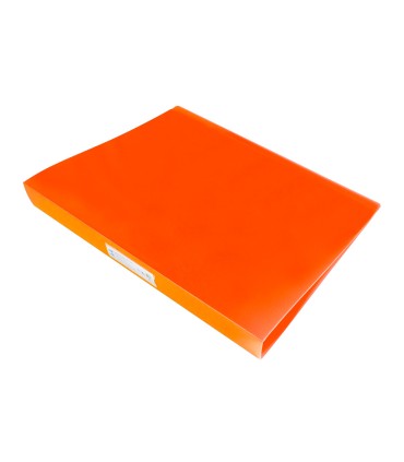 Carpeta liderpapel 4 anillas 25 mm mixtas 43431 polipropileno din a4 naranja serie frosty