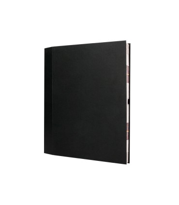 Carpeta fuelle liderpapel folio carton forrado negra