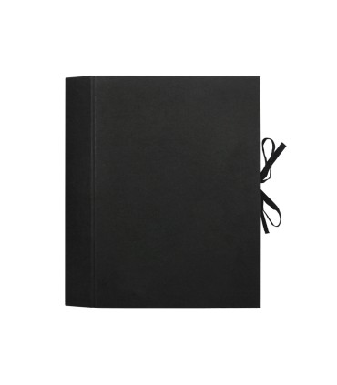 Carpeta fuelle liderpapel folio carton forrado negra