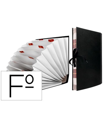 Carpeta fuelle liderpapel folio carton forrado negra