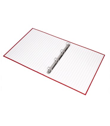 Carpeta de 4 anillas 40mm mixtas liderpapel folio carton forrado paper coat roja