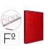 Carpeta de 4 anillas 40mm mixtas liderpapel folio carton forrado paper coat roja