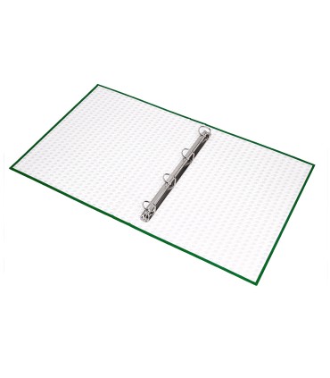 Carpeta de 4 anillas 40mm mixtas liderpapel folio carton forrado paper coat verde