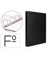 Carpeta de 4 anillas 40mm mixtas liderpapel folio carton forrado paper coat negra