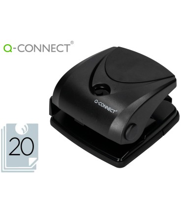 Taladrador q connect kf01234 negro abertura 2 mm capacidad 20 hojas