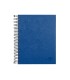 Cuaderno espiral liderpapel a5 micro papercoat tapa forrada 140h 75 gr cuadro5mm 5 bandas 6 taladros azul