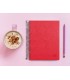 Cuaderno espiral liderpapel a5 micro papercoat tapa forrada 140h 75 gr cuadro5mm 5 bandas 6 taladros rojo