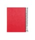 Cuaderno espiral liderpapel a5 micro papercoat tapa forrada 140h 75 gr cuadro5mm 5 bandas 6 taladros rojo