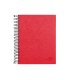 Cuaderno espiral liderpapel a5 micro papercoat tapa forrada 140h 75 gr cuadro5mm 5 bandas 6 taladros rojo