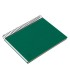 Cuaderno espiral liderpapel a5 micro papercoat tapa forrada 140h 75 gr cuadro5mm 5 bandas 6 taladros verde