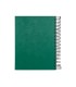 Cuaderno espiral liderpapel a5 micro papercoat tapa forrada 140h 75 gr cuadro5mm 5 bandas 6 taladros verde