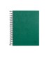 Cuaderno espiral liderpapel a5 micro papercoat tapa forrada 140h 75 gr cuadro5mm 5 bandas 6 taladros verde