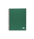 Cuaderno espiral liderpapel a5 micro papercoat tapa forrada 140h 75 gr cuadro5mm 5 bandas 6 taladros verde