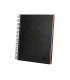 Cuaderno espiral liderpapel a5 micro papercoat tapa forrada 140h 75 gr cuadro5mm 5 bandas 6 taladros negro