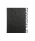 Cuaderno espiral liderpapel a5 micro papercoat tapa forrada 140h 75 gr cuadro5mm 5 bandas 6 taladros negro