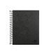 Cuaderno espiral liderpapel a5 micro papercoat tapa forrada 140h 75 gr cuadro5mm 5 bandas 6 taladros negro