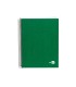 Cuaderno espiral liderpapel a4 micro papercoat tapa forrada 140h 75 gr cuadro5mm 5 bandas 4 taladros verde