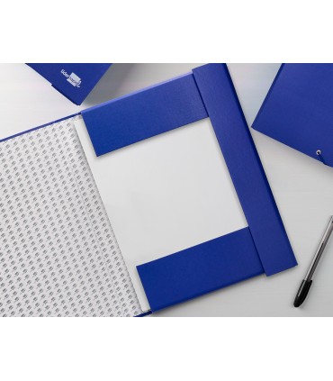 Carpeta proyectos liderpapel folio lomo 90mm carton forrado azul