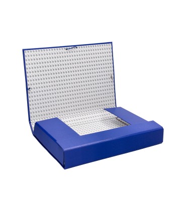 Carpeta proyectos liderpapel folio lomo 90mm carton forrado azul