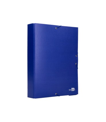 Carpeta proyectos liderpapel folio lomo 90mm carton forrado azul