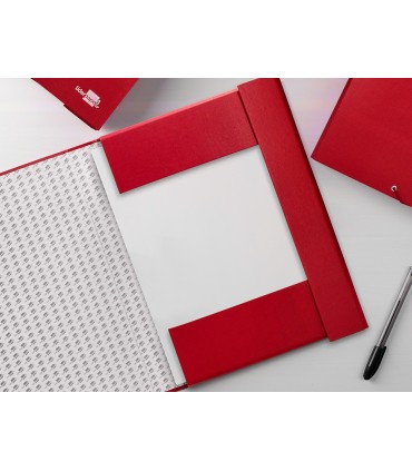 Carpeta proyectos liderpapel folio lomo 90mm carton forrado roja