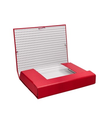 Carpeta proyectos liderpapel folio lomo 90mm carton forrado roja