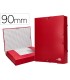 Carpeta proyectos liderpapel folio lomo 90mm carton forrado roja