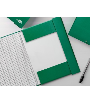 Carpeta proyectos liderpapel folio lomo 90mm carton forrado verde