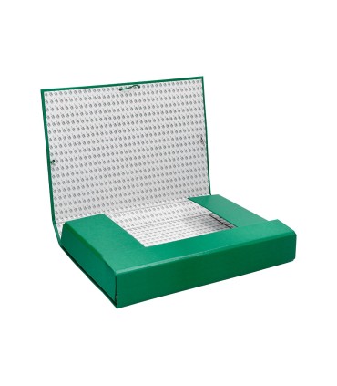 Carpeta proyectos liderpapel folio lomo 90mm carton forrado verde