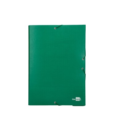 Carpeta proyectos liderpapel folio lomo 90mm carton forrado verde