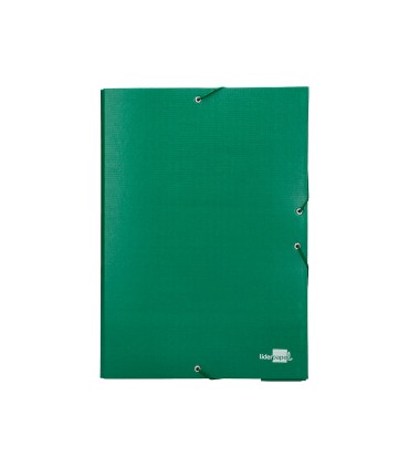 Carpeta proyectos liderpapel folio lomo 70mm carton forradoverde