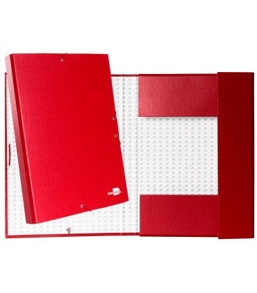 Carpeta proyectos liderpapel folio lomo 30mm carton forrado roja