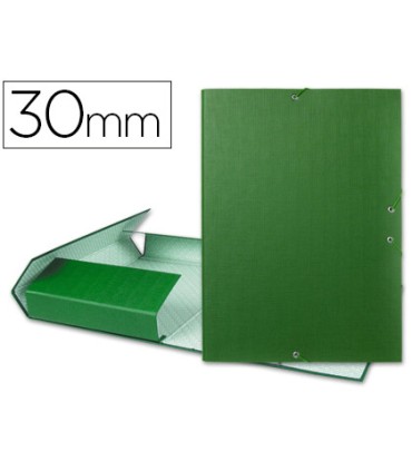 Carpeta proyectos liderpapel folio lomo 30mm carton forrado verde