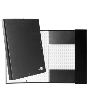 Carpeta proyectos liderpapel folio lomo 30mm carton forrado negra