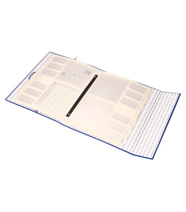 Carpeta clasificadora liderpapel 12 departamentos folio prolongado carton forrado azul