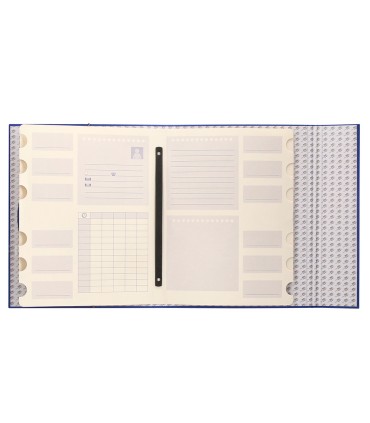 Carpeta clasificadora liderpapel 12 departamentos folio prolongado carton forrado azul