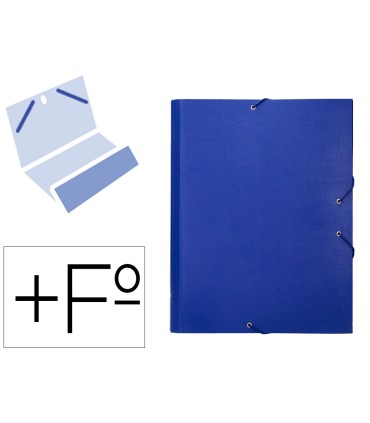 Carpeta clasificadora liderpapel 12 departamentos folio prolongado carton forrado azul