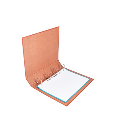 Carpeta de 4 anillas 40mm mixtas liderpapel folio carton cuero forrado compresor plastico