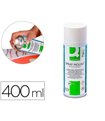 Pegamento q connect spray quick mount adhesivo reposicionable bote de 400 ml