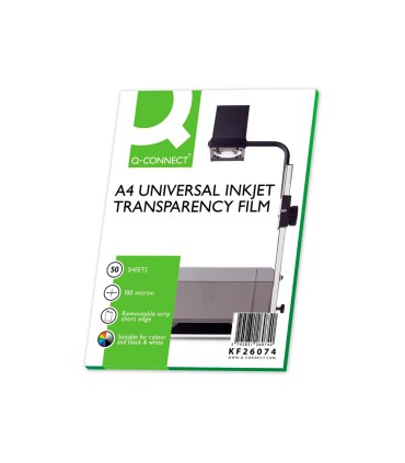 Transparencia q connect din a4 de alta calidad kf26074 para ink ket caja de 50 hojas