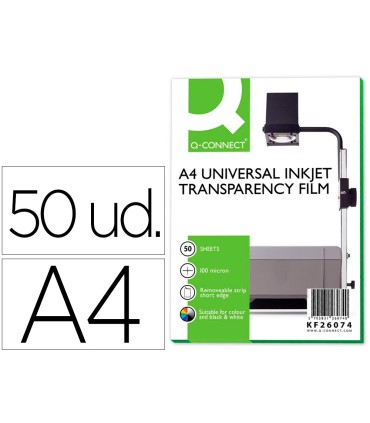 Transparencia q connect din a4 de alta calidad kf26074 para ink ket caja de 50 hojas