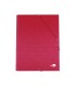 Carpeta liderpapel gomas folio 3 solapas carton forrado roja