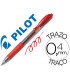 Boligrafo pilot g 2 rojo tinta gel retractil sujecion de caucho