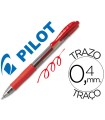 Boligrafo pilot g-2 rojo tinta gel retractil sujecion de caucho