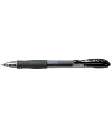 Boligrafo pilot g 2 negro tinta gel retractil sujecion de caucho