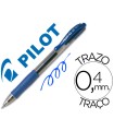 Boligrafo pilot g-2 azul tinta gel retractil sujecion de caucho