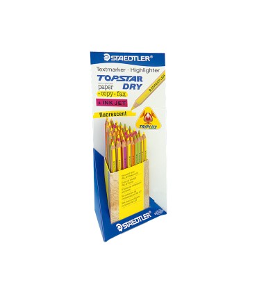 Lapices fluorescente staedtler top star expositor de 48 unidades colores surtidos