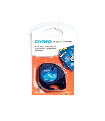 Cinta dymo 12mmx4mt negro azul para maquina letratag