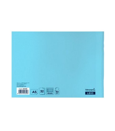 Libreta liderpapel smart a5 apaisado 32h 60g m2 cuadro 4mmcon margen