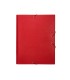 Carpeta clasificadora liderpapel 12 departamentos folio prolongado carton forrado roja